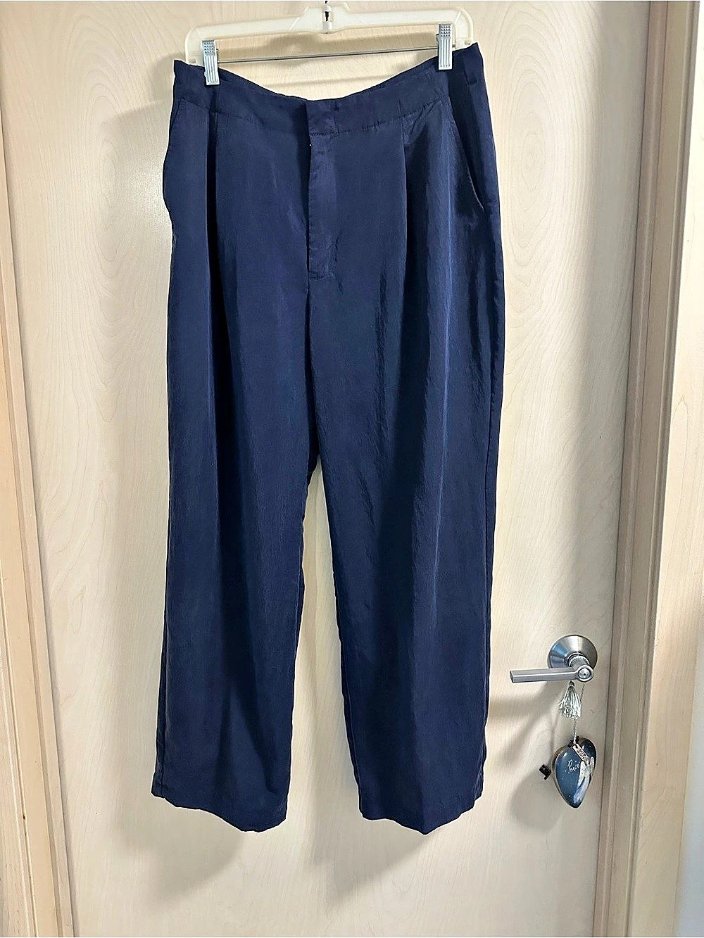 Gap Wide Leg Lyocel Pants in Navy Blue Size 12 Like New